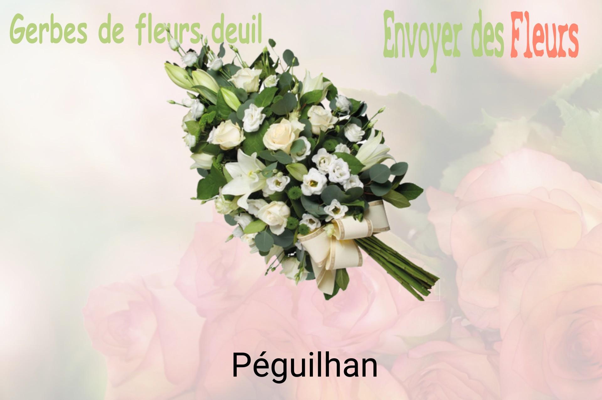 Gerbe de fleurs de deuil livrée à Péguilhan